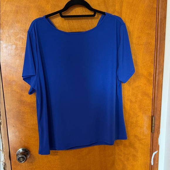 George Royal Blue Cowl Neck Blouse - Picture 3 of 3